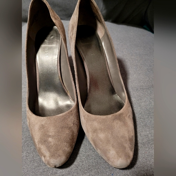 Nine West, Grey heels, size 7.5 - Picture 1 of 4